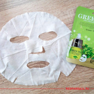 Тканевая маска с зеленым чаем Ekel